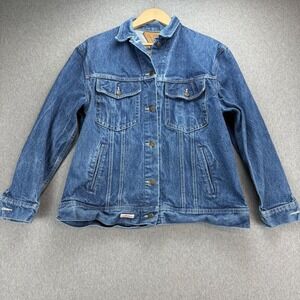 Vintage Shawnee Denim Jean Jacket Mens L Cowboy Button Up Trucker Style Made USA